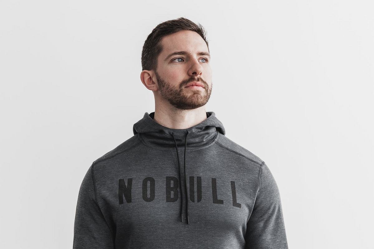 Nobull Men's Hoodie Black | Australia (HG1276)